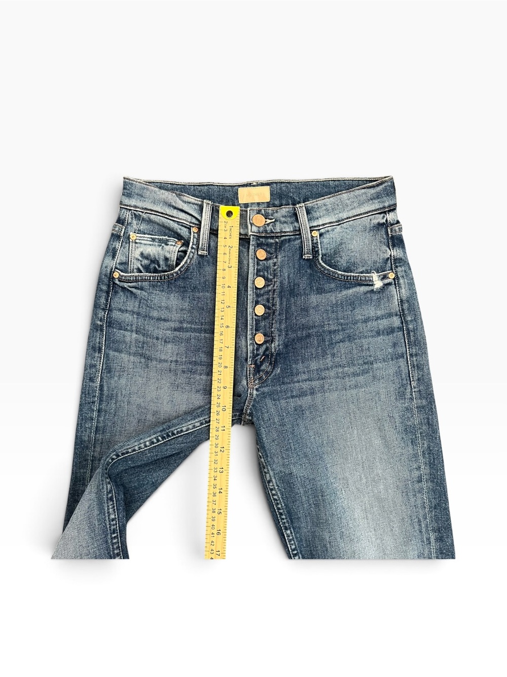MOTHER Pixie Tomcat Crop Not Cut & Pasted Jeans Size 26 Raw Hem See Note - Picture 12 of 16